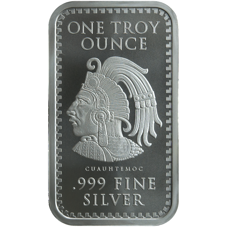 1 oz .999 Silver Bar Aztec Calendar