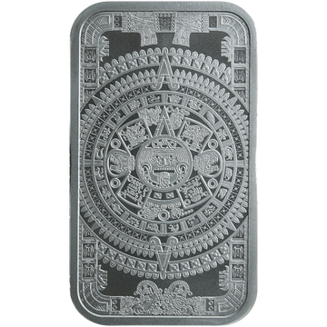 1 oz .999 Silver Bar Aztec Calendar