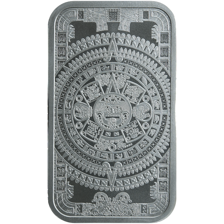 1 oz .999 Silver Bar Aztec Calendar