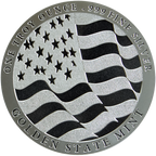 1 OZ SILVER ROUND EAGLE GOLDEN STATE MINT