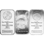 1 oz Silver Random Bar .9995