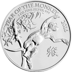 2016 1 OZ GREAT BRITAIN SILVER BRITANNIA MONKEY