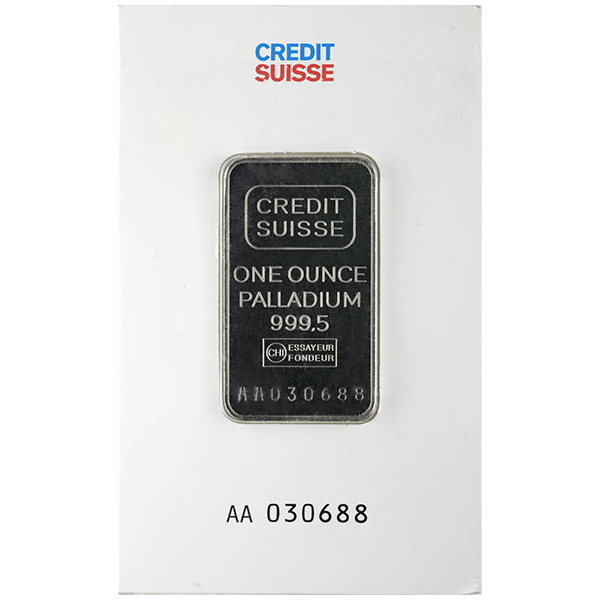1 oz Palladium Bar .9995 (Random Mint)