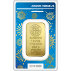 1 OZ GOLD BAR ARGOR-HERAEUS LUNAR YEAR OF THE RABBIT 2023