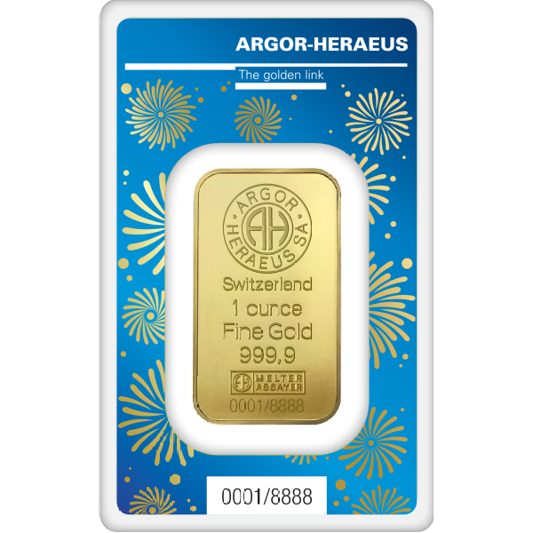 1 OZ GOLD BAR ARGOR-HERAEUS LUNAR YEAR OF THE RABBIT 2023