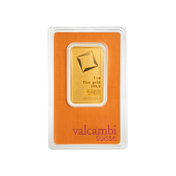 1 OZ GOLD BAR VALCAMBI MATTE FINISH