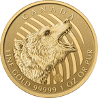 2016 1 OZ GOLD RCM GRIZZLY BEAR