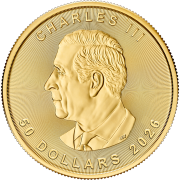 2026 1 oz Canadian Gold Maple Leaf Coin BU