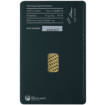 1 GRAM GOLD BAR PERTH