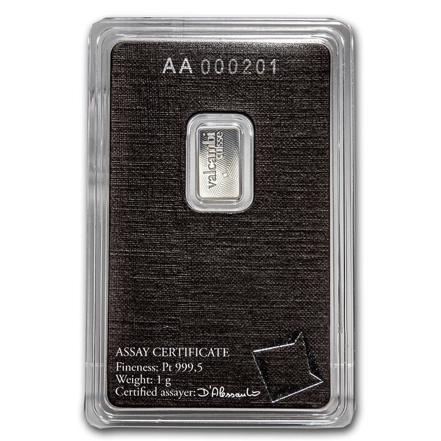 1 GRAM PLATINUM BAR VALCAMBI