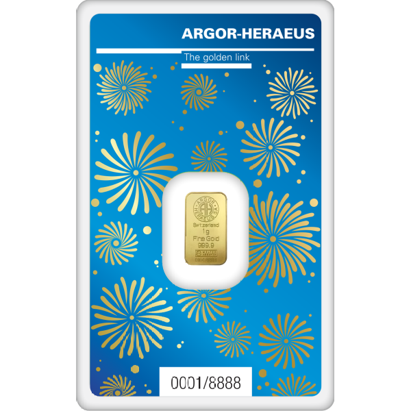 1 GRAM GOLD BAR ARGOR-HERAEUS LUNAR YEAR OF THE RABBIT 2023