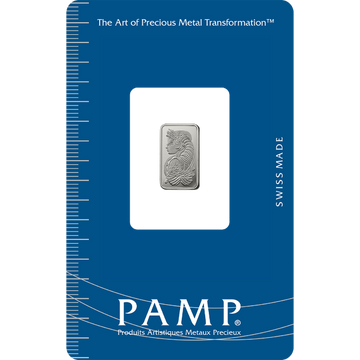 1 GRAM PLATINUM BAR PAMP FORTUNA
