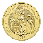 2022 1 OZ GOLD TUDOR BEASTS LION OF ENGLAND