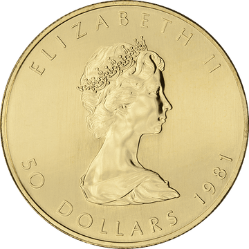1 oz Canadian Gold Maple Leaf Coin BU Random Year