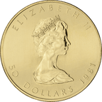 1 oz Canadian Gold Maple Leaf Coin BU Random Year