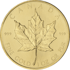 1 oz Canadian Gold Maple Leaf Coin BU (Random Year)