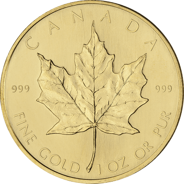 1 oz Canadian Gold Maple Leaf Coin BU Random Year