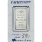 1 OZ PLATINUM BAR PAMP