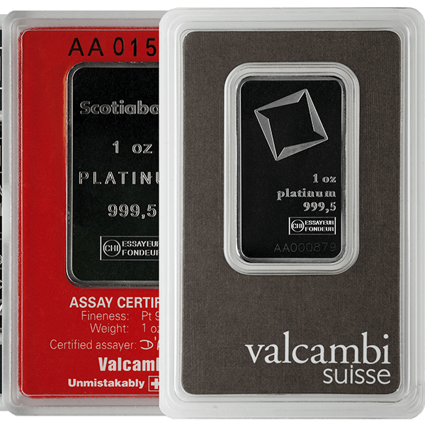1 oz Platinum Bar .9995 (Random Mint)