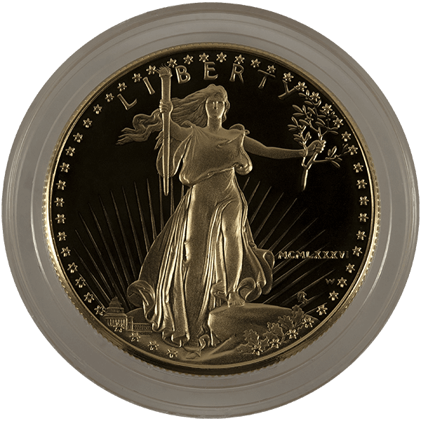 1 OZ AMERICAN GOLD EAGLE PROOF WITH ORIGINAL BOX AND PAPERS