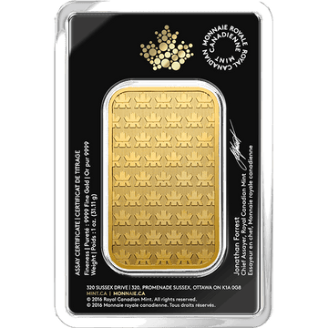 1 Oz Royal Canadian Mint Gold Bar In Assay