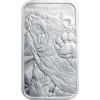 1 OZ SILVER BAR BULL AND BEAR GOLDEN STATE MINT