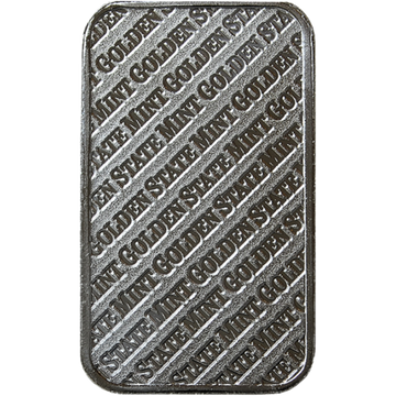 1 OZ SILVER BAR GOLDEN STATE MINT