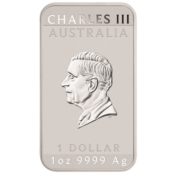 2025 1 OZ SILVER PERTH MINT DRAGON RECTANGULAR COIN