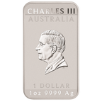 2025 1 OZ SILVER PERTH MINT DRAGON RECTANGULAR COIN