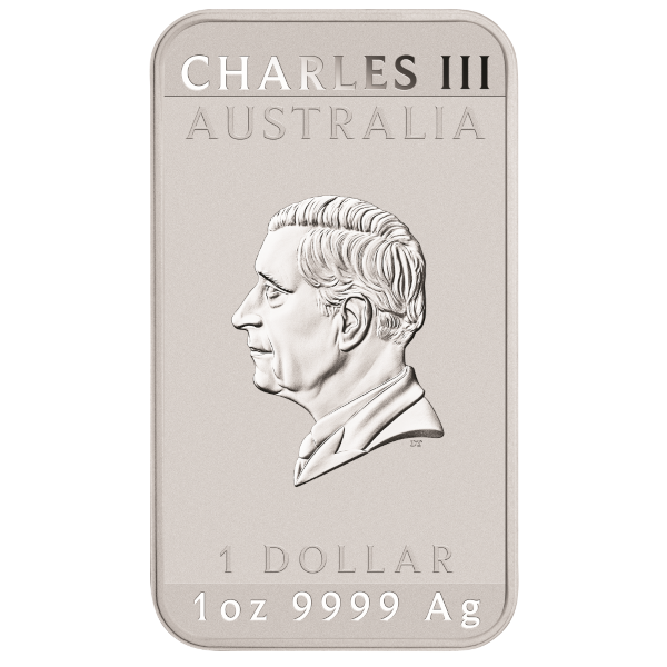 2025 1 OZ SILVER PERTH MINT DRAGON RECTANGULAR COIN