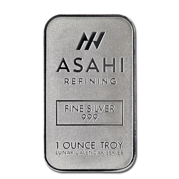1 OZ SILVER BAR LUNAR SNAKE ASAHI MINT