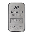 1 OZ SILVER BAR LUNAR SNAKE ASAHI MINT