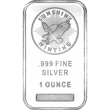 1 OZ SILVER BAR SUNSHINE