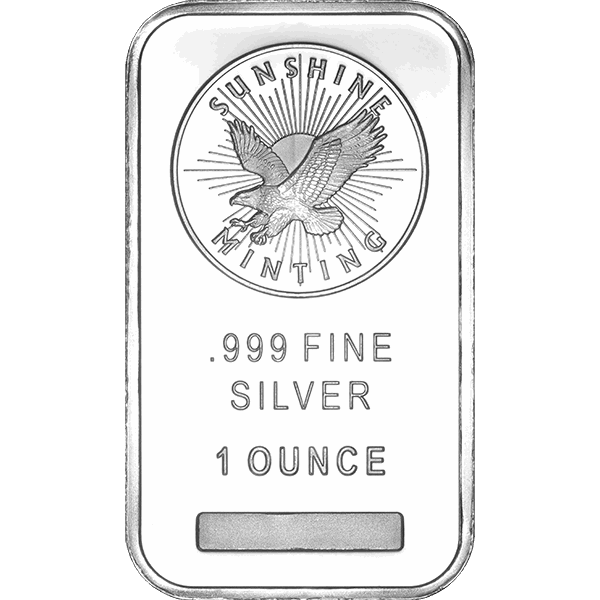 1 OZ SILVER BAR SUNSHINE