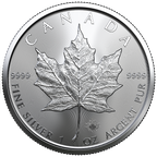 2023 1 oz Canadian Silver Maple Leaf Coin BU