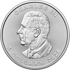 2026 1 oz Canadian Silver Maple Leaf Coin BU