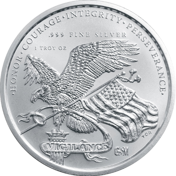 1 OZ SILVER ROUND 250TH ANNIVERSARY GOLDEN STATE MINT