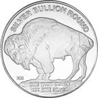 1 OZ SILVER ROUND BUFFALO HIGHLAND MINT