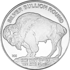 1 OZ SILVER ROUND BUFFALO HIGHLAND MINT
