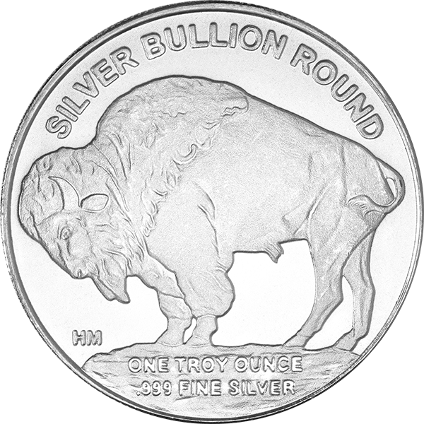 1 OZ SILVER ROUND BUFFALO HIGHLAND MINT