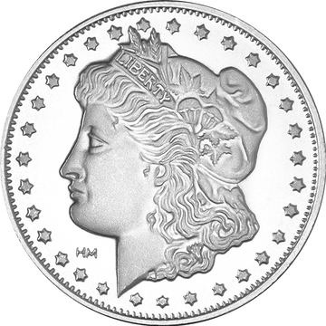 1 OZ SILVER ROUND MORGAN HIGHLAND MINT