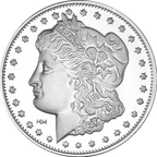 1 OZ SILVER ROUND MORGAN HIGHLAND MINT
