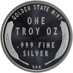 1 OZ SILVER ROUND WHEAT CENT DESIGN GOLDEN STATE MINT