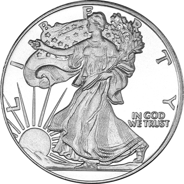 1 oz Walking Liberty Silver Round .999
