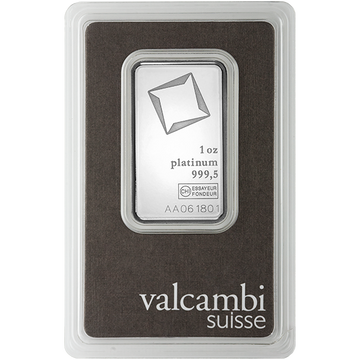 1 oz Platinum Bar Valcambi