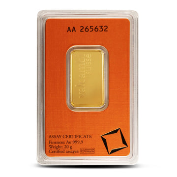 20 Gram Valcambi Gold Bar New w/ Assay