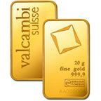 20 Gram Gold Bar Valcambi Suisse w/ Assay