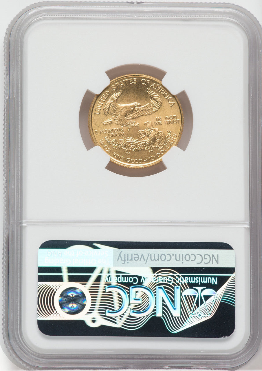 2001 $10 American Gold Eagle NGC MS69 Ron Harrigal Signed