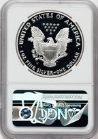 2001-W American Silver Eagle NGC PF70 Ultra Cameo Ron Harrigal Signed