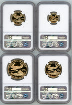 2001-W American Gold Eagle Proof 4-Coin Year Set NGC PF70 Ed Moy Signed